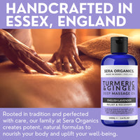 Sera Organics Turmeric Massage Oil for Arthritis, Joint & Muscle | Lavender 100ml