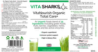 Vita Sharks VitaNourish Organic Total Care+ Vitamin C. 300g Complete Vegan Immune Boosting, Alkalising Nourishment Complex. Bio Active Enzymes for Absolute Detoxification & Digestion Support.