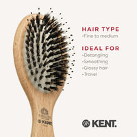 KENT Kent Brushes PF10 Small Handbag Mini Hair Brush Bristle Smoothing Brush