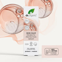 DR ORGANIC Dr Organic Skin Calm Probiotic Protection Serum, For Redness, Dry, Sensitive & Irritable Skin, 24hr Moisture, Dermatologically Tested, Vegan, Cruelty Free, Paraben & SLS Free, Certified Organic,30ml