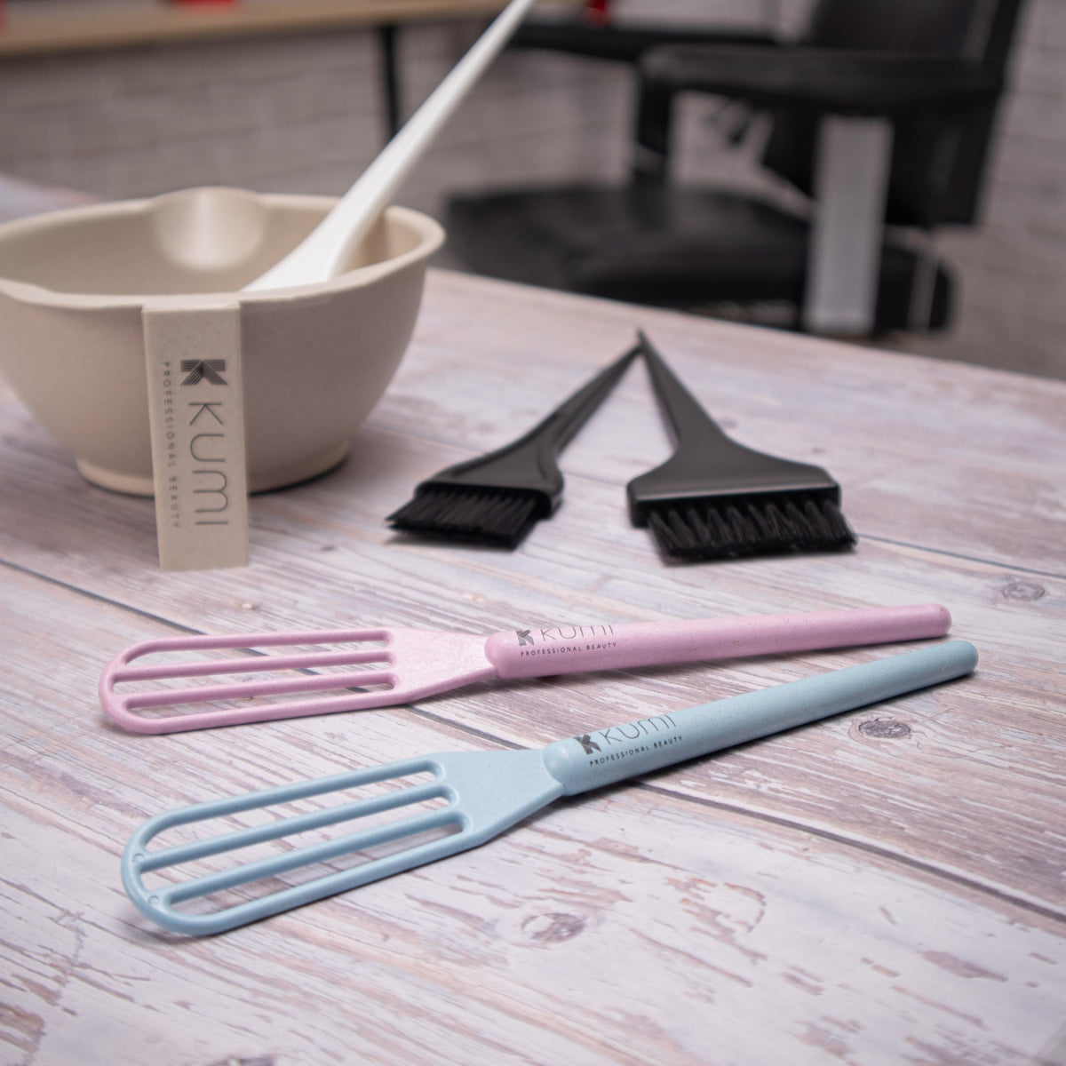 K Kumi Professional Beauty Kumi Wheat Eco-Friendly Blue Hair Colour Tinting Whisk - Smooth Mixing of Hair Tint