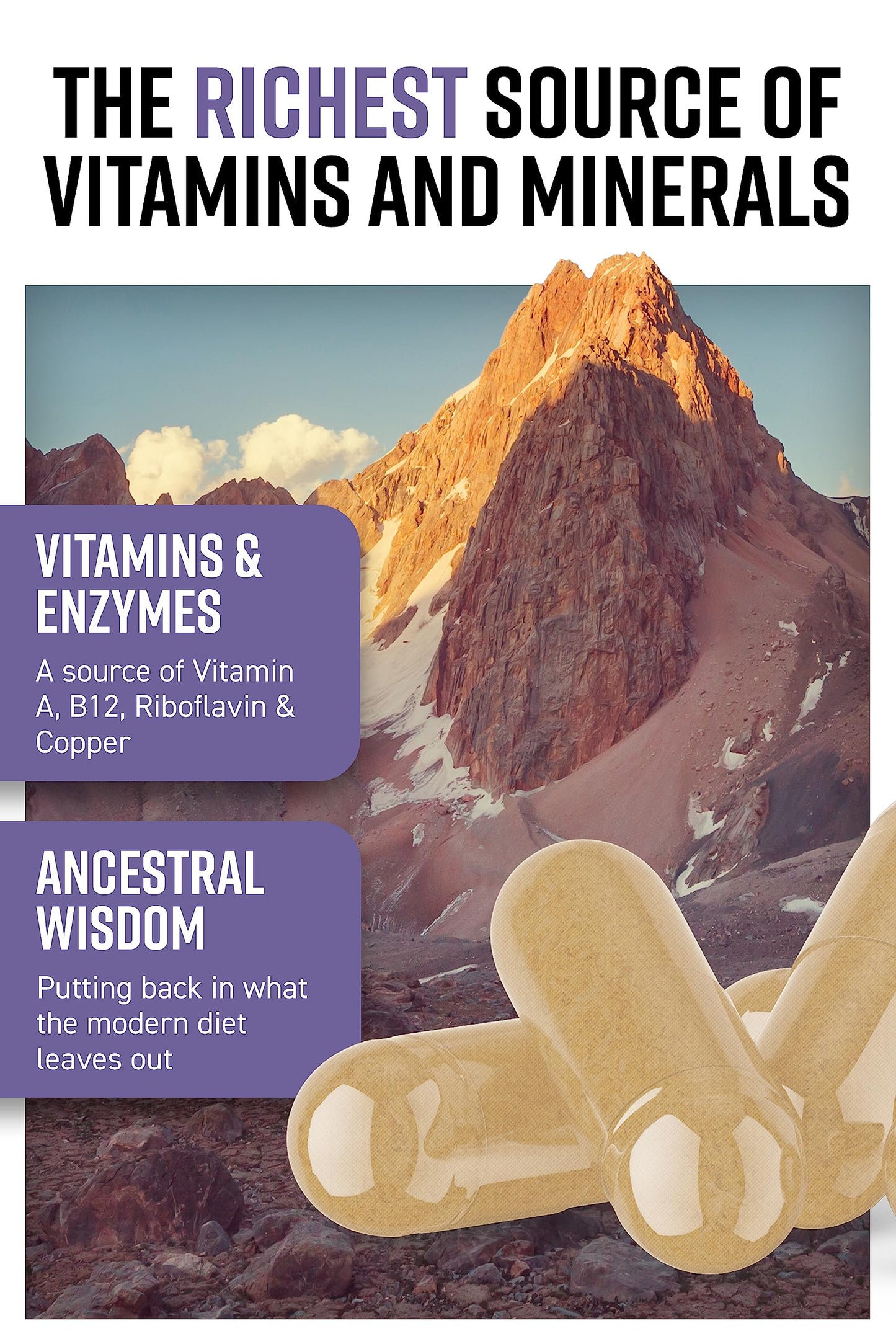 Hunter & Gather Nose to Tail - 180 Liver Capsules | Wild, Grass Fed Icelandic Lamb Ancestral Inspired Supplements| Raw Freeze-Dried Lamb | No GMO Feeds, Antibiotics Or Hormones