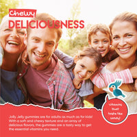 JOLLY JELLY Vitamin B12 Tapioca Gummies - 3,000mcg - High Strength Methylcobalamin Gummies - Non-GMO, Gluten Free, Raspberry Flavour - 60 Vegan Gummies. 1 Pack