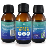QUEEN OF THE THRONES Queen of the Thrones Organic Golden Castor Oil - Expeller-Pressed Oil for Self-Care - Multipurpose Clean Beauty Product for Hair, Nail & Skin Hydration - 100mL