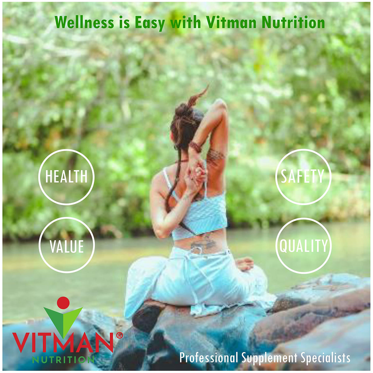 VitMan Nutrition Organic Maca Root 4000mg - 60 Vegan Capsules - 2 Month Supply - High Strength Peruvian Maca Root for Men & Women - Made in The UK (60)