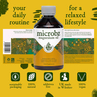 microbz MICROBZ Magnesium Oil | 250 ml | High Absorption Magnesium Chloride for Muscle Recovery, Cramps, Sleep & Relaxation, with Dead Sea Minerals – No Preservatives – Liquid Topical Magnesium, Vegan