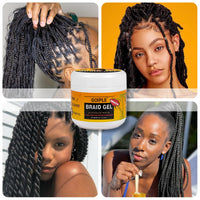 WOZUTUNT 16 OZ Large Capacity Family Pack Smoothing Braiding Gel for Twist, Locs, Braids, Edge Control, Cornrows - Strong Hold, No Flake, Tames Frizz, No Alcohol, Easy to Use Twist and Lock Gel