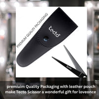 Tecto 6" Hair Dressing Scissors Sharp, Hair Cutting Scissor for Professional, Hairdressers Barbers Stainless Steel Hair Cutting Shears, Sharp Hair Scissors for Women, Men, Children and Adults (Black)