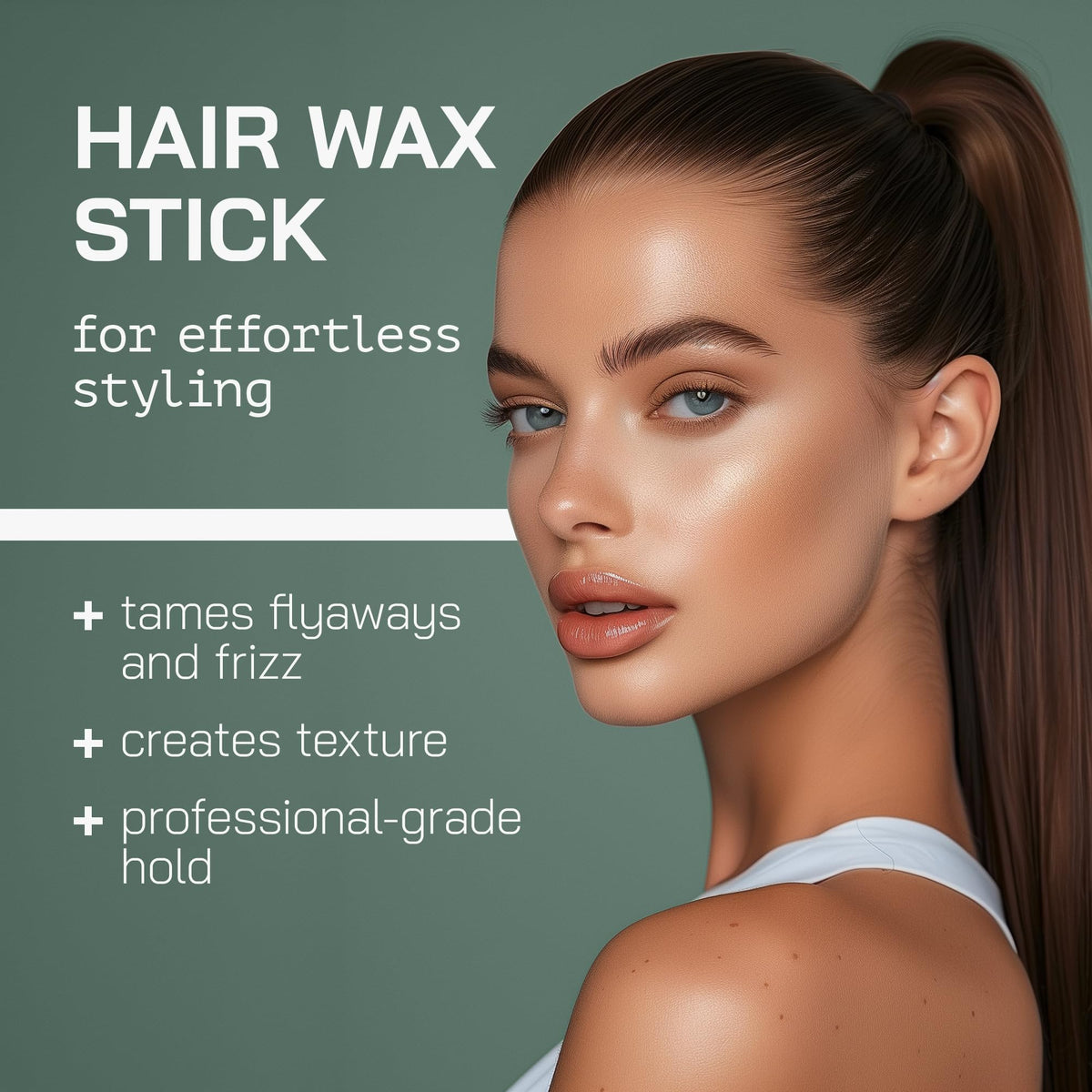 Cleo Cora Hair Wax Stick - Styling Wax Stick for Women, Men, Kids - Hair Stick for Flyaways & Frizz with Beeswax, Castor & Rosemary Oil - Creates Texture & Strong Hold for Slick Hair - Non-greasy