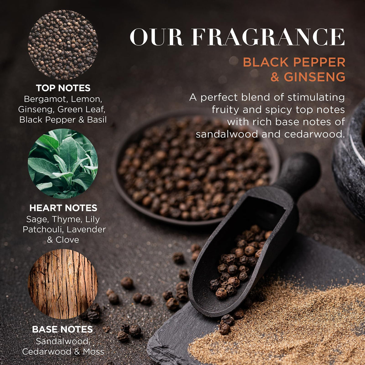 Baylis & Harding Black Pepper & Ginseng Men's Luxury Mini Trio Gift Set - Vegan Friendly