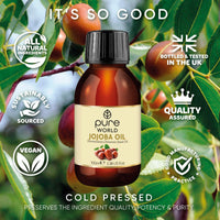 Pure World Natural Jojoba Oil 100% Pure and Undiluted 100ml. Cold and Freshly Pressed Premium Quality Jojoba Oil – Skin, Nails, Body and Face