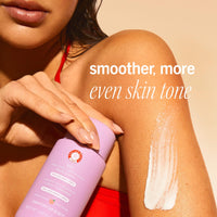 First Aid Beauty - KP Smoothing + Brightening Body Lotion with 10% AHA, Exfoliate & Moisturize with Lactic Acid, Urea & Colloidal Oatmeal, Helps Reduce Keratosis Pilaris Bumps, Peach Scent, 189.9 g