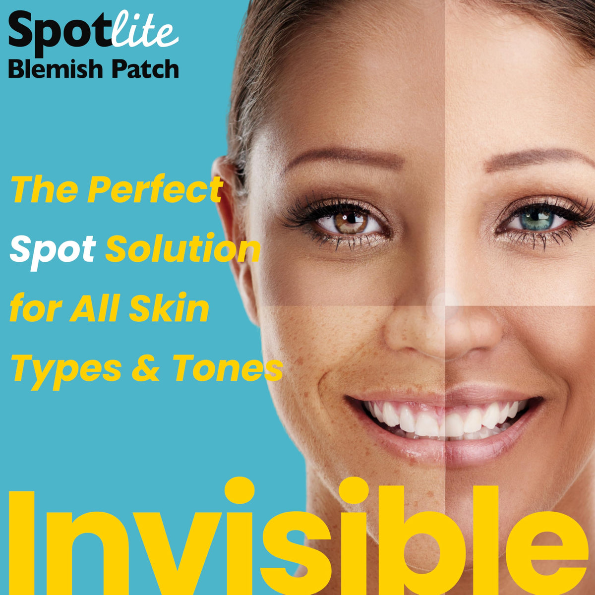 PIBULAB SpotLite Pimple Patches – Pack of 36, CICA & Tea Tree Oil Hydrocolloid Spot Patches, Invisible Face Dots for Spot & Acne Treatment, Fast-Acting, Korean Skincare, Stocking Filler Gift Idea, 10 & 12mm