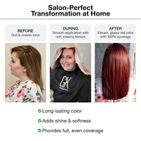 GK HAIR Global Keratin Professional Hair Color Cream Tube (3.4 Fl Oz/100ml) Nourishing & Cleansing Colors for Styling High Performance Long Lasting Semi Permanent Natural Toner Dye