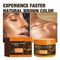 Intensive Tanning Gel 150ml – Shine Brown Tan Accelerator Cream with Carrot & Coconut Oil, Water-Resistant Vegan Moisturiser for Sunbeds & Outdoor Use, Fast-Absorbing Formula