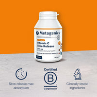 Metagenics - Vitamin C 1000mg Time Release - Optimal Bioavailability and Gentle Digestion - 90 Tablets