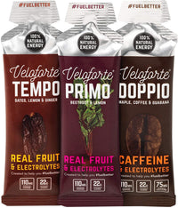 Veloforte Mixed Energy Gel Pack with Fast Releasing Energy, 100% Natural & Delicious Energy Gels with 22g of Natural Energy, Tempo, Doppio & Primo Flavour (9 Pack)