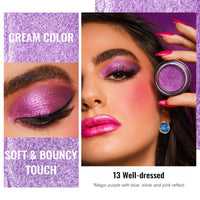 Oulac OULAC Cream Eyeshadow, Glitter Purple Eyeshadow, Holds Makeup For 12 Hours +, Waterproof and Sweatproof, Crease Resistant, Vegan | 06g, Well-dressed (13)