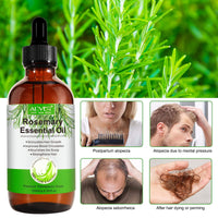 Tioueo Rosemary Oil 120ML, Rosemary Essential Oil for Hair Growth, Hair Loss, Improve Nourishes Scalp, Eyebrow and Eyelash Growth for Men and Women
