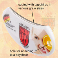 3 Swords Germany Brand Quality Round Sapphire Pocket Nail File, Carry-on Luggage - Made in Germany