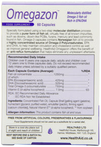 HealthAid Omegazon Omega 3 Fish Oil 60 Capsules