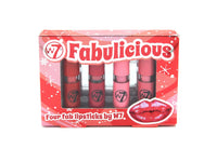 W7 Fabulicious 4 Lipsticks Set