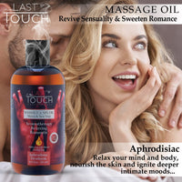 LAST TOUCH Aphrodisiac Sensual Massage Oil for Couples Sexual - Massage Oils for Date Night - Massage Oil for Massage Therapy - Aromatherapy Oil for Intimate Moments - Aphrodisiac Oil 8.45 fl oz