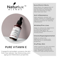 100% Pure Vitamin E Oil for Skin, Face, Hair & Nails Cuticle | Natural D - Alpha Tocopherol | High Strength Concentrated Antioxidant 30 ML