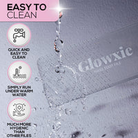 Glass Foot File by Glowxie | 2 Files in 1 (Scub+Buff) | Dead Skin & Callus Remover | Long Lasting | Hypoallergic