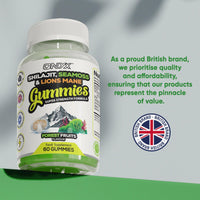 ONYX NUTRA Shilajit, Sea Moss & Lion's Mane Gummies - 3000mg Adaptogen Blend with Vitamin D3 & C - 3 in 1, Immune Support & Energy Booster 85+ Trace Minerals - Vegan Friendly- 120 Gummies (60 Servings)