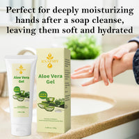 100% Natural Aloe Vera Gel for Face, Body & Hair – 100g Cold Pressed – Soothing, Hydrating & Repairing – Relieves Dry Skin, Sunburn, Blemishes & Itchiness – For All Skin Types