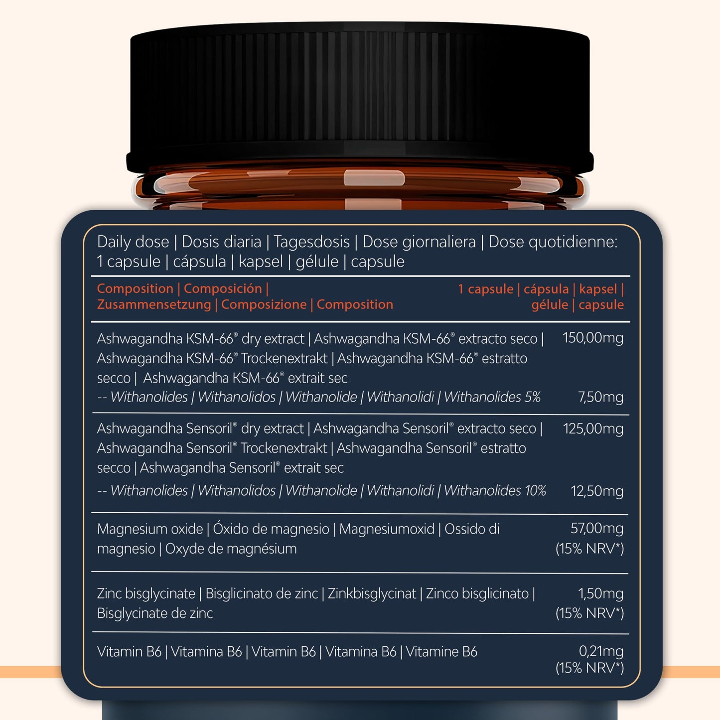QSTA Ashwagandha KSM 66 + Sensoril (15-20% Withanolides) Cortisol Reducing Supplements for Deep Sleep, Energy, Concentration and Stress Relief. 2 Month Supply Ashwagandha High Strength KSM 66 Capsules