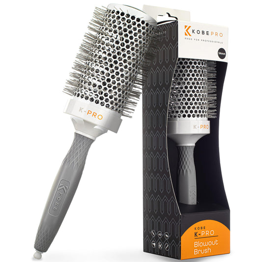 Kobe K-Pro 54mm Radial Ceramic & Ionic Hair Brush for Blowout & Blowdry - Professional Blow Dry Brush for Salon-Quality Results, Enhance Volume and Shine, Ideal for All Hair Types