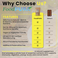 FoodPURA 90 x 600mg Brewers Yeast Capsules 100% Pure & Natural Not Debittered HACCP Certified Manufactured in The UK (90)