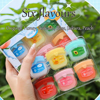 Lip balm Set, 6 Packs Lip Balm Multipack,Original, Honey, Avocado, Rose, Sakura, Peach,Reduce Lip Lines&Wrinkle Day&Night Lip Care,Lip Repair Mask Lip Exfoliator Lip Moisturizer