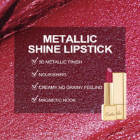 Oulac OULAC Glow Metallic Shine Pink Lipstick, Rose High Impact Lipcolor, Lightweight Soft and Ultra Hydrating, Long Lasting, Vegan & Cruelty-Free, Full Coverage Lip Color 4.3 g/0.15 GM15 She's A Lover