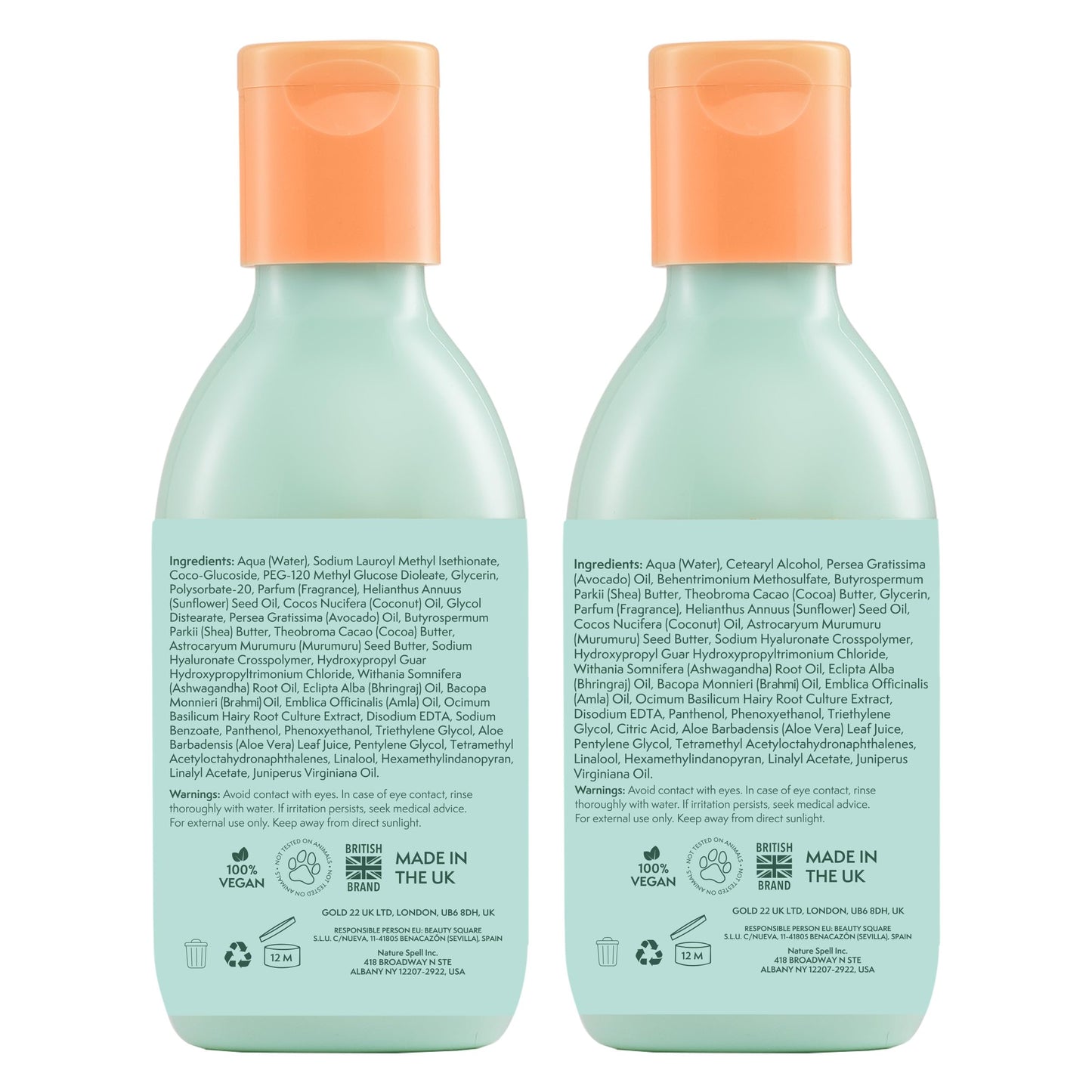 Nature Spell Hair Growth Travel Size Duo, Shampoo & Conditioner, 95ml Each
