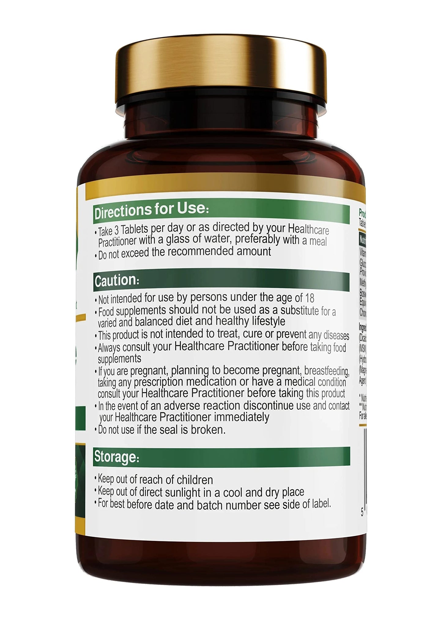 Glucosamine and Chondroitin high Strength with MSM, Bosewellia and Vitamin C. Supports Joint Discomfort Relief glucosamine and chondroitin Tablets, Dietary Supplement for Back, Knees (120 Tablets)