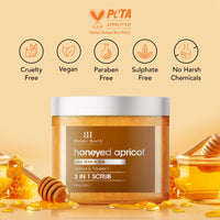 Botanic Hearth Honeyed Apricot Body Scrub 8.8 fl oz (250 g) | Exfoliating and Moisturizing, Gentle Spa Treatment for Smooth and Soft Skin, Natural Ingredients, Paraben-Free