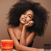 Curling Cream & Mahn K Collection Wide-Tooth Comb – Best Defining Cantu Curl Cream for Wavy Hair, Moisturizing Curly Hair Cream – Hair Cream for Men & Women, Afro Hair Products