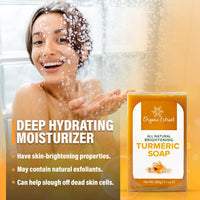 ORGANIC EXTRACT Tumeric Soap - 7.05fl oz / 200g - Skin Brightening Soap Bar - Deeply Moisturizes & Cleanses Skin, Reduces Acne & Dark Spots