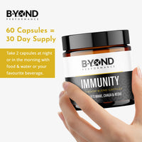B-YOND Performance Mushroom Complex Supplements for Immune Support - Premium Lion’s Mane Mushroom Supplement Capsules with Chaga, Maitake & Reishi Mushroom - Supplement for Women & Men by B-Yond Performance, 60 Capsules