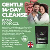 Nutrality Colon Cleanse Advanced Detox Supplement | 14-day Rapid Protocol for a Healthier You | Laxative for Constipation Relief, Stool Softener 100% Natural | Vegan | 28 Capsules