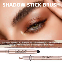 Allony Glitter Eyeshadow Stick, Cream Eyeshadow Stick, Pearlescent Double-Ended Eyeshadow Stick, Highly Pigmented, Smooth and Easy to Apply, Gold Eyeshadow for Golden Eye Makeup-178