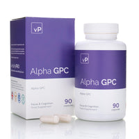 vP Vitality Pro Alpha GPC 300mg x 90 Capsules - Over 99% Purity and 40% Choline Third Party Tested - L-Alpha-Glycerylphosphorylcholine Supplement - Vitality Pro
