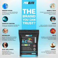 Multivitamin and Minerals | 120 Vegan Tablets | 23 Key Vitamins and Minerals for Women and Men | Multivitamin Supplements 1 a Day Serving | Made in The UK by PRO-ELITE