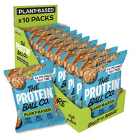 The Protein Ball Co. The Protein Ball Co Peanut Butter Plant Protein Balls - Vegan Snack, Healthy Snacks, Gluten-Free, No Added Sugar - On-the-Go Energy Balls, Box of 10 Bags