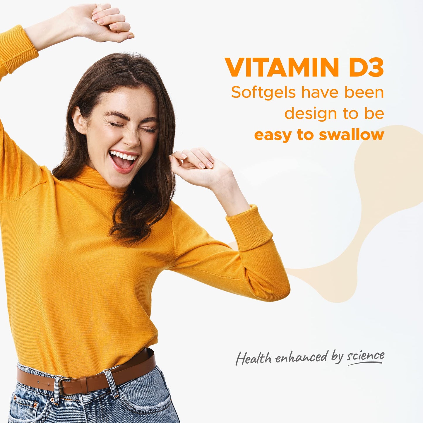 Northumbria Health Vitamin D3 Softgel Capsules, High-Strength D3 Vitamins for Immune Support and Calcium Absorption, Easy to Swallow Vitamin D Softgel Capsules, No Additives or GMO, 365 Capsules