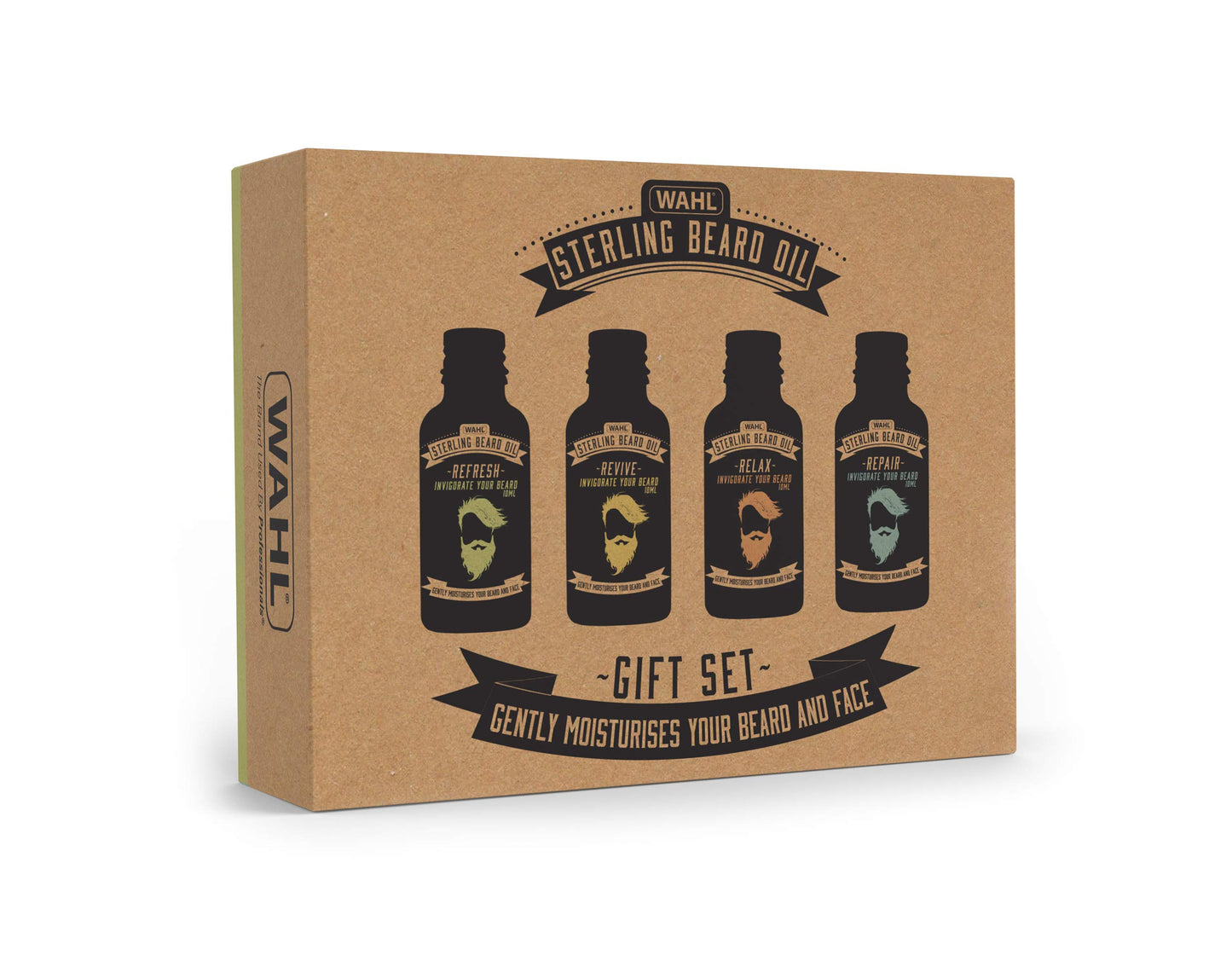 Wahl Beard Oil Gift Set 4 X 10 ml Fragrances, Gifts for Men