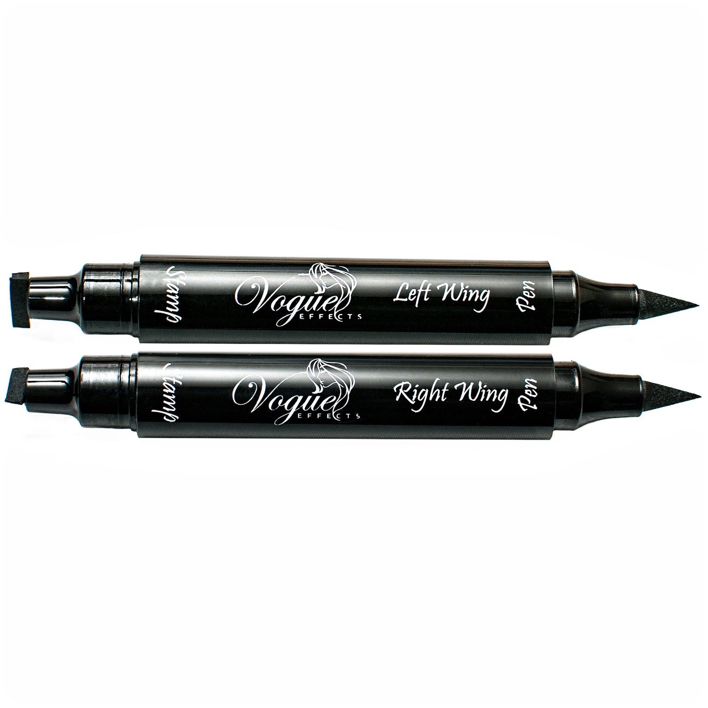 Eyeliner Stamp – Wingliner by Lovoir Black, waterproof, smudgeproof, winged long lasting liquid eye liner pen, Vamp style wing, 2 Pens In A Pack (Triple Pack Combo, Midnight Black)